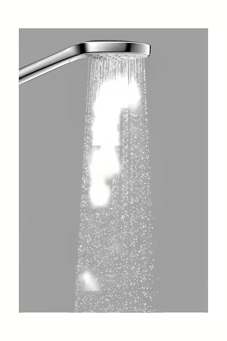 Słuchawka prysznicowa Hansgrohe Croma Select E w wykończeniu biały/chrom z przyciskiem Select i średnicą 110 mm