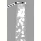 Słuchawka prysznicowa Hansgrohe Croma Select E w kolorze białym/chrom z strumieniem Rain i średnicą 110 mm.