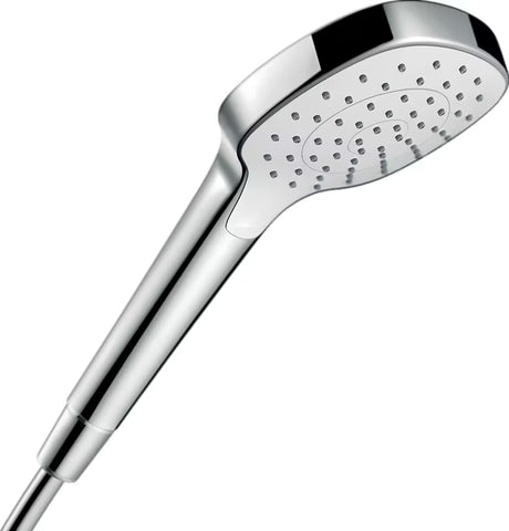 Ręczna słuchawka prysznicowa Hansgrohe Croma Select E w kolorze białym/chrom ze strumieniem Rain