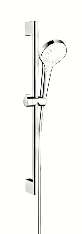 Zestaw prysznicowy Hansgrohe Croma Select S w kolorze białym/chrom ze słuchawką prysznicową 3jet, drążkiem Unica i wężem 1,60 m.