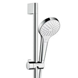 Zestaw prysznicowy Hansgrohe Croma Select S w kolorze białym/chrom ze słuchawką prysznicową 3jet, drążkiem Unica i wężem 1,60 m.