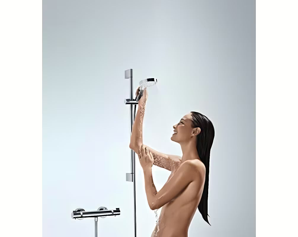 Zestaw prysznicowy Hansgrohe Croma Select S w kolorze białym/chrom ze słuchawką prysznicową 3jet, drążkiem Unica i wężem 1,60 m.