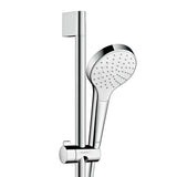 Hansgrohe Croma Select S zestaw prysznicowy w kolorze białym i chromie z słuchawką prysznicową 1jet i drążkiem prysznicowym Unica
