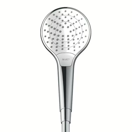 Słuchawka prysznicowa Hansgrohe Croma Select S w kolorze białym/chrom z przyciskiem Select i trzema strumieniami