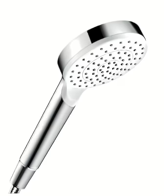 Słuchawka prysznicowa hansgrohe Crometta 1jet Green, biała/chrom, strumień Rain, średnica 100 mm.