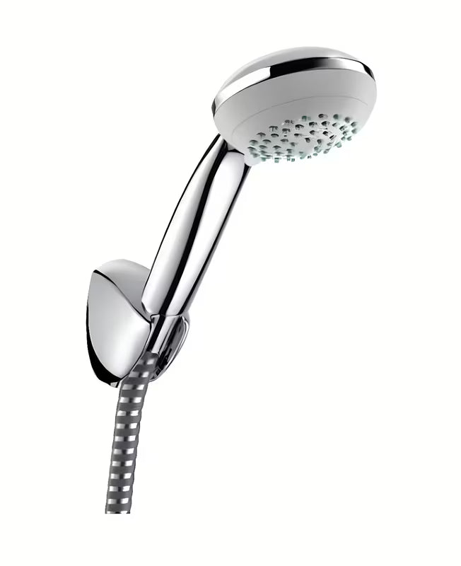 Hansgrohe Crometta 85 wannowy zestaw prysznicowy w chromie z rączką prysznicową, uchwytem i wężem prysznicowym