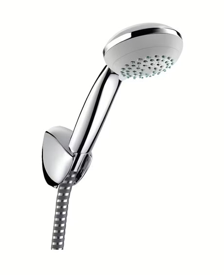Hansgrohe Crometta 85 wannowy zestaw prysznicowy w chromie z rączką prysznicową, uchwytem i wężem prysznicowym