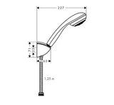 Hansgrohe Crometta 85 zestaw wannowy w chromie z rączką prysznicową 85 mm, uchwytem i wężem prysznicowym