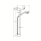 Hansgrohe Crometta 85 zestaw prysznicowy w wykończeniu chrome ze słuchawką prysznicową, drążkiem, wężem i suwakiem
