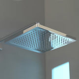 Deszczownica  Hansgrohe Crometta E 240 w chromie ze strumieniem Rain i kwadratową głowicą 240 × 240 mm.