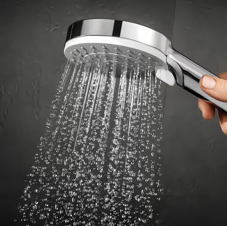 Hansgrohe Crometta E system prysznicowy z baterią termostatyczną w chromie z deszczownicą i słuchawką prysznicową