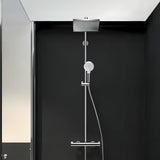 Hansgrohe Crometta E system prysznicowy z baterią termostatyczną w chromie z deszczownicą 240 mm i słuchawką prysznicową