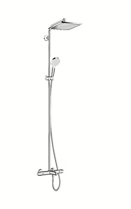 Hansgrohe Crometta E system prysznicowy z baterią termostatyczną w chromie z deszczownicą 240x240 mm