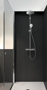 Hansgrohe Crometta S system prysznicowy z baterią termostatyczną, deszczownica 240 mm i słuchawka prysznicowa, chrom