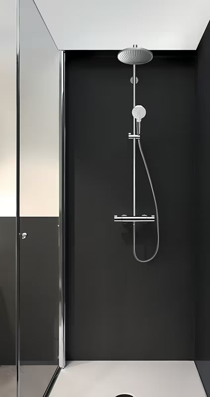 Hansgrohe Crometta S system prysznicowy z baterią termostatyczną, deszczownica 240 mm i słuchawka prysznicowa, chrom