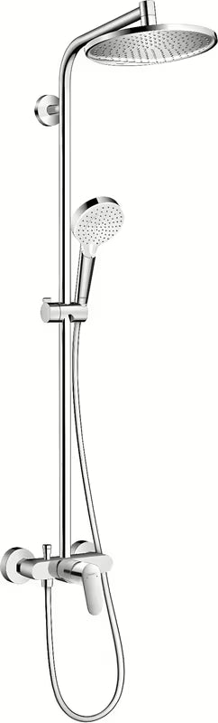 Hansgrohe Crometta S system prysznicowy chromowany z deszczownicą 240 mm i słuchawką prysznicową