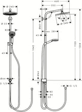 Hansgrohe Crometta S system prysznicowy w chromie z deszczownicą i rączką prysznicową