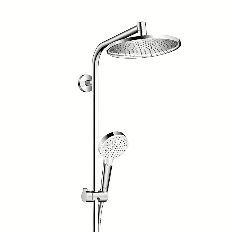 Hansgrohe Crometta S system prysznicowy w chromie z deszczownicą i rączką prysznicową