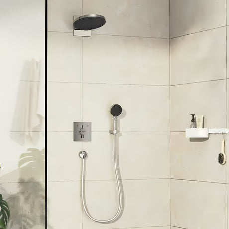 Podtynkowa bateria prysznicowa Hansgrohe duoturn E w chromie pro do sterowania dwoma odbiornikami.