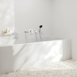 Podtynkowa bateria prysznicowa Hansgrohe duoturn E w chromie pro do sterowania dwoma odbiornikami.
