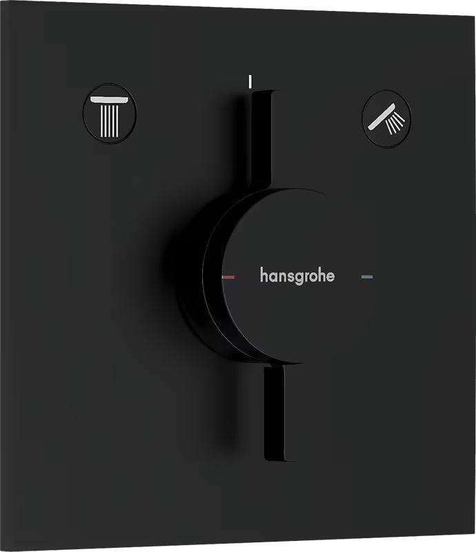 Hansgrohe duoturn E podtynkowa bateria prysznicowa pro 2 odbiorniki w matowej czerni