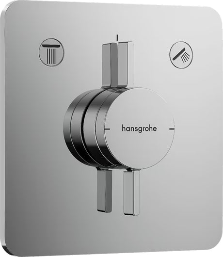 Podtynkowa bateria prysznicowa hansgrohe duoturn Q w wykończeniu chrom pro sterowanie dwoma odbiornikami