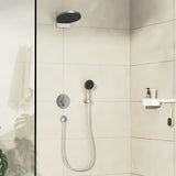 Podtynkowa bateria prysznicowa hansgrohe duoturn S w wykończeniu chrom pro do sterowania dwoma odbiornikami.