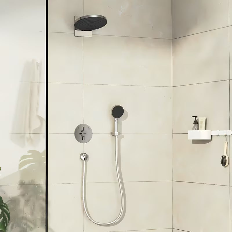 Podtynkowa bateria prysznicowa hansgrohe duoturn S w wykończeniu chrom pro do sterowania dwoma odbiornikami.