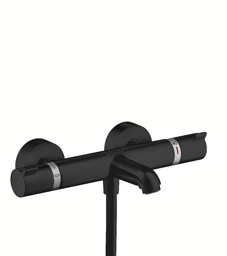 Hansgrohe Ecostat Comfort termostatyczna bateria wannowa ścienna w matowej czerni