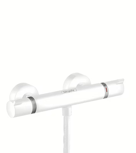 Hansgrohe Ecostat Comfort termostatyczna bateria prysznicowa, montaż ścienny, matowa biel