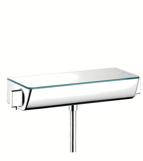 Hansgrohe Ecostat Select termostatyczna bateria prysznicowa w chromie z półką z lustrzanego szkła bezpiecznego