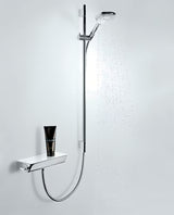 Hansgrohe Ecostat Select termostatyczna bateria prysznicowa w chromie z półką z lustrzanego szkła bezpiecznego