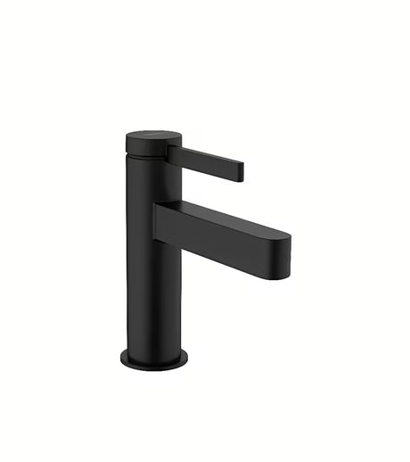 Hansgrohe Finoris bateria umywalkowa w kolorze czarny mat z zestawem odpływowym Push-open