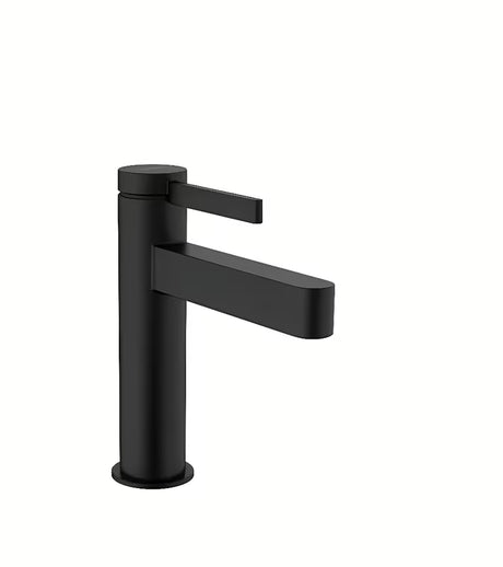Hansgrohe Finoris jednouchwytowa bateria umywalkowa w wykończeniu czarny mat z odpływem i cięgłem