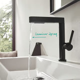 Hansgrohe Finoris bateria umywalkowa w wykończeniu czarny mat z wyciąganą wylewką