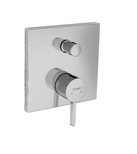 Podtynkowa jednouchwytowa prysznicowa i bateria wannowa Hansgrohe Finoris w chromie z przełącznikiem