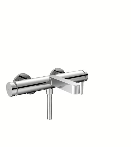 Ścienna bateria wannowa jednouchwytowa hansgrohe Finoris w chromie z przyciskiem Select