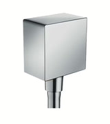 Hansgrohe fixfit Square przyłącze kątowe węże prysznicowe w chromie z zaworem zwrotnym