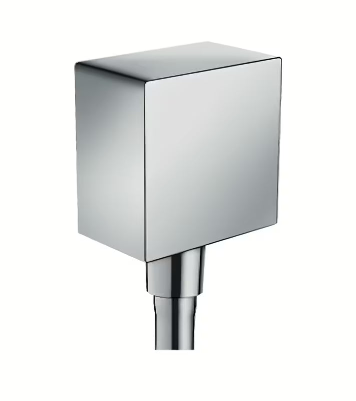 Hansgrohe fixfit Square przyłącze kątowe węże prysznicowe w chromie z zaworem zwrotnym