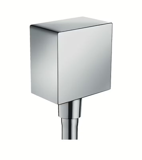 Hansgrohe fixfit Square przyłącze kątowe węże prysznicowe w chromie z zaworem zwrotnym