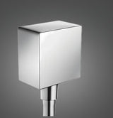 Hansgrohe fixfit Square przyłącze kątowe węże prysznicowe w chromie z zaworem zwrotnym
