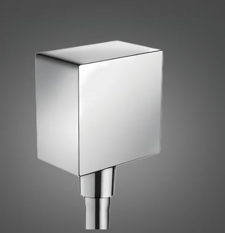Hansgrohe fixfit Square przyłącze kątowe węże prysznicowe w chromie z zaworem zwrotnym