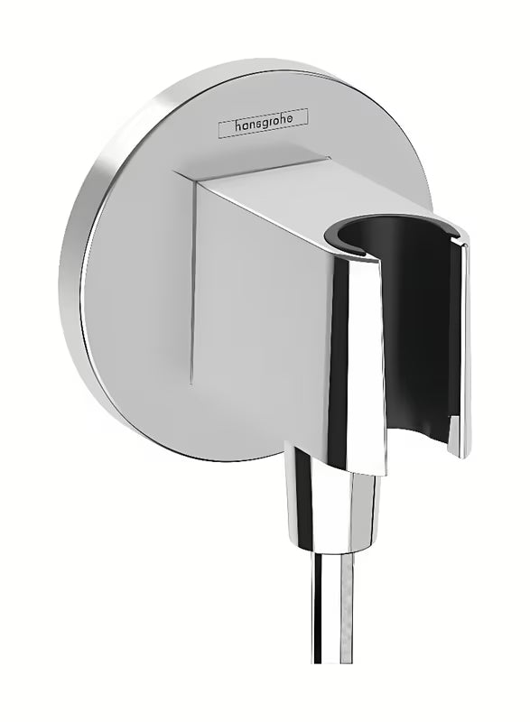 Hansgrohe fixfit S przyłącze kątowe w chromie z uchwytem prysznicowym i zaworem zwrotnym
