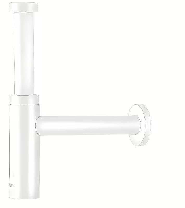 Hansgrohe Flowstar S syfon umywalkowy w matowej bieli o prostokątnym designie
