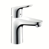 Chromowana jednouchwytowa bateria umywalkowa Hansgrohe Focus bez odpływu
