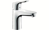 Chromowana jednouchwytowa bateria umywalkowa Hansgrohe Focus bez odpływu ze strumieniem normalnym