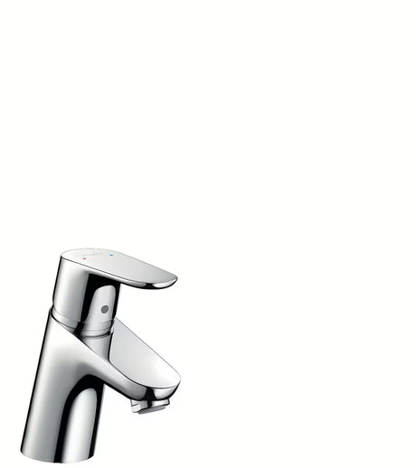 Chromowana jednouchwytowa bateria umywalkowa Hansgrohe Focus z odpływem