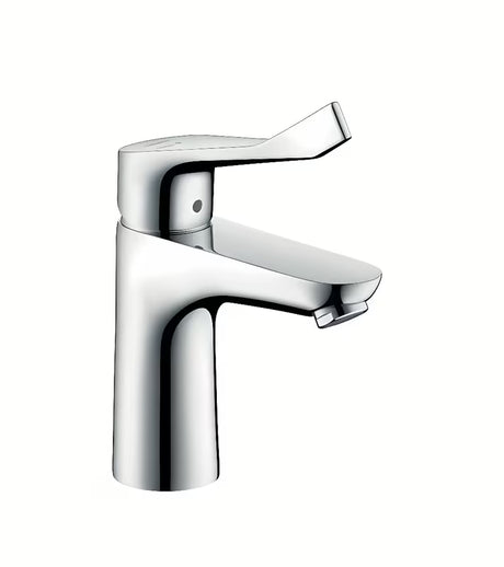 Chromowana jednouchwytowa bateria umywalkowa Hansgrohe Focus bez odpływu z perlatorem laminarnym