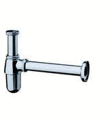 Chromowany syfon butelkowy syfon umywalkowy Hansgrohe z przyłączem G 1¼ i odpływem DN32.