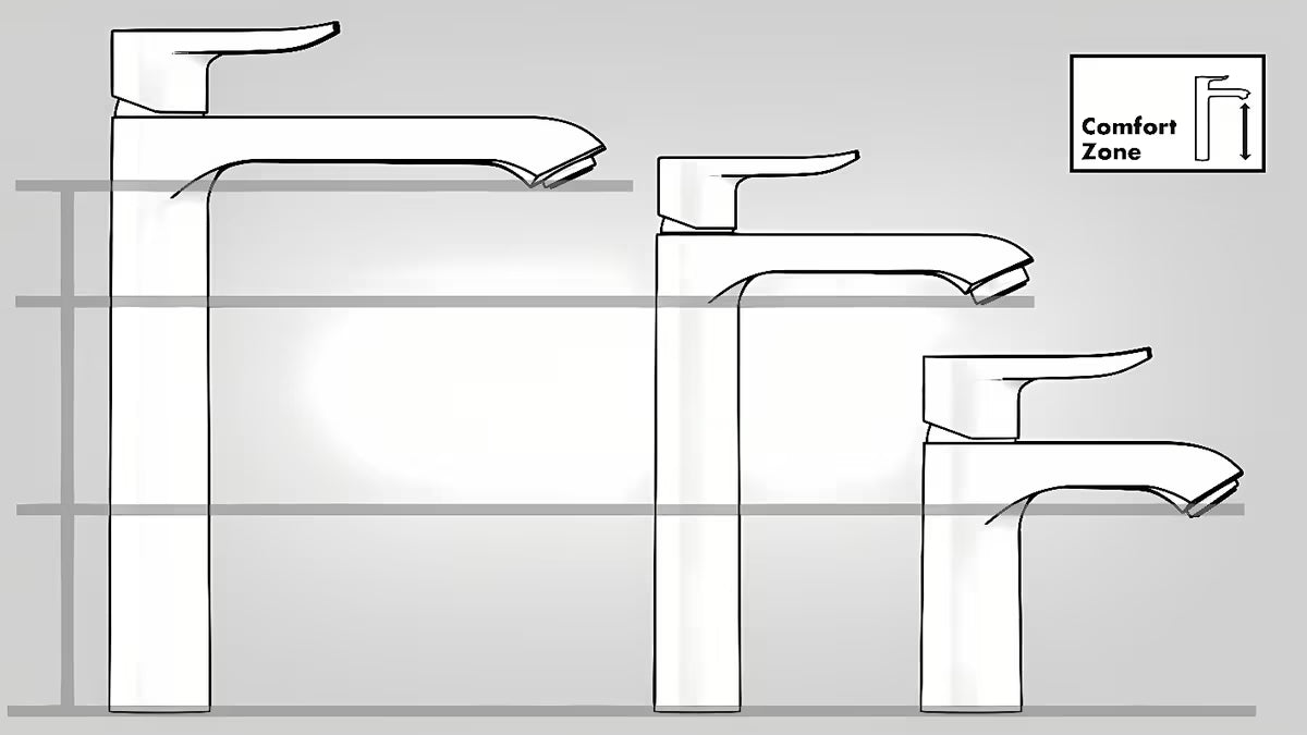 Chromowana jednouchwytowa stojąca bateria umywalkowa Hansgrohe HG248 z odpływem o zaokrąglonym designie